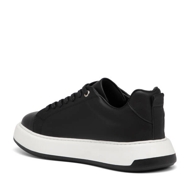 Siyah Hakiki Deri Erkek Sneaker - E26I1AY57627-A23 - Tergan