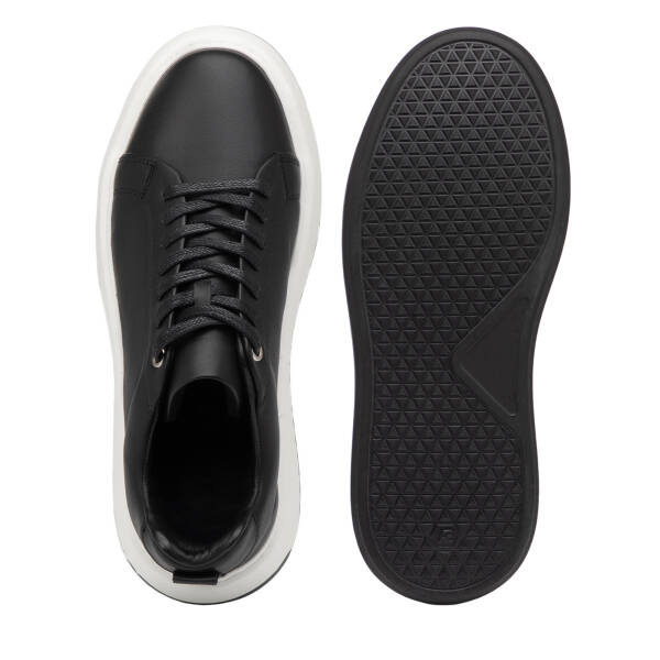Siyah Hakiki Deri Erkek Sneaker - E26I1AY57627-A23 - 6