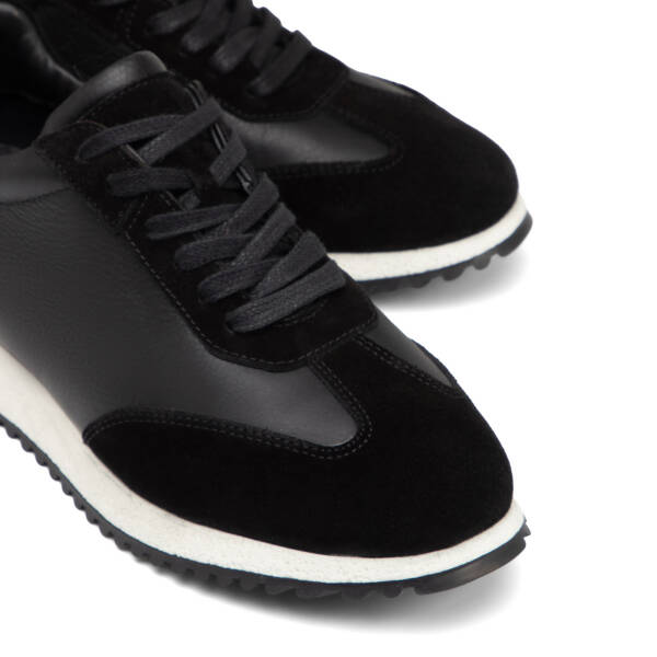 Siyah Hakiki Deri Erkek Sneaker - E26I1AY57632-A23 - 3
