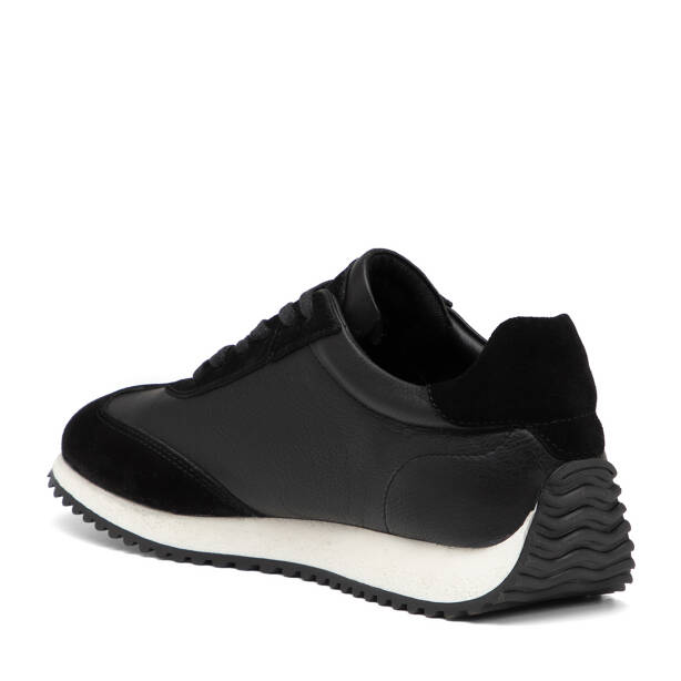 Siyah Hakiki Deri Erkek Sneaker - E26I1AY57632-A23 - 4
