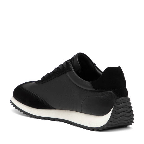 Siyah Hakiki Deri Erkek Sneaker - E26I1AY57632-A23 - 4