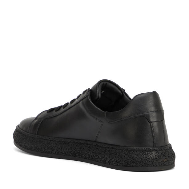 Siyah Hakiki Deri Erkek Sneaker - E26I1AY57633-A23 - 4