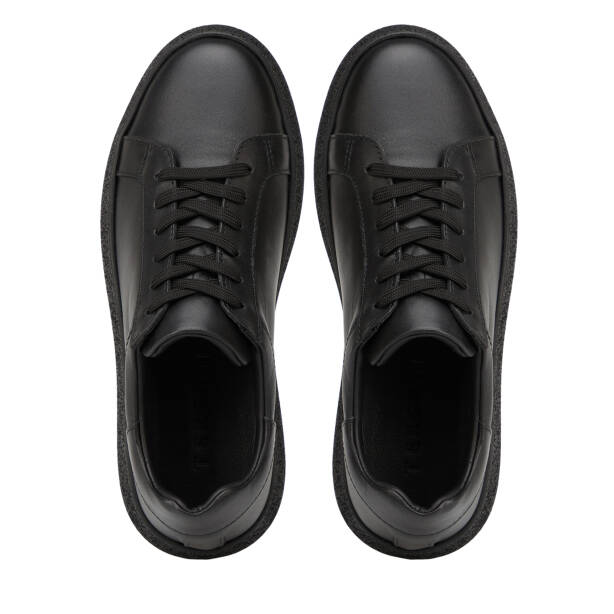 Siyah Hakiki Deri Erkek Sneaker - E26I1AY57633-A23 - 5