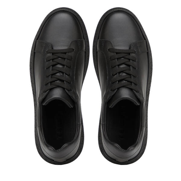 Siyah Hakiki Deri Erkek Sneaker - E26I1AY57633-A23 - 5
