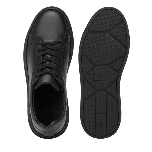 Siyah Hakiki Deri Erkek Sneaker - E26I1AY57633-A23 - 6