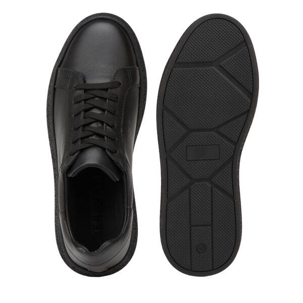 Siyah Hakiki Deri Erkek Sneaker - E26I1AY57633-A23 - 6