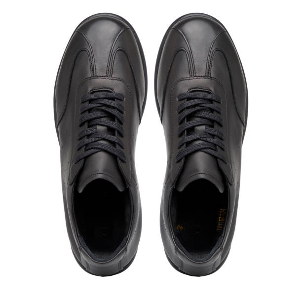 Siyah Hakiki Deri Erkek Sneaker - E26I1AY57638-A23 - 5