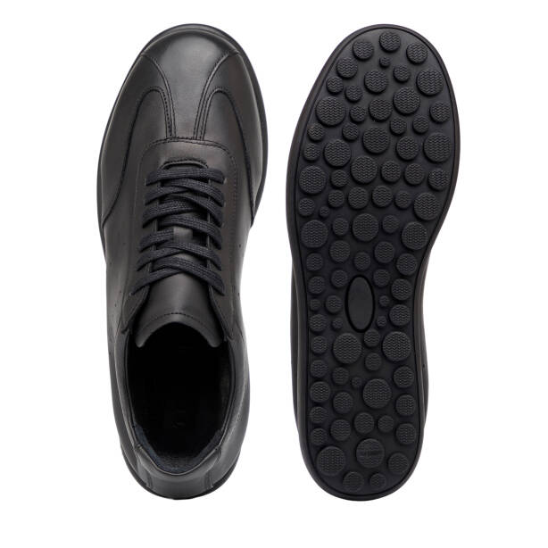 Siyah Hakiki Deri Erkek Sneaker - E26I1AY57638-A23 - 6