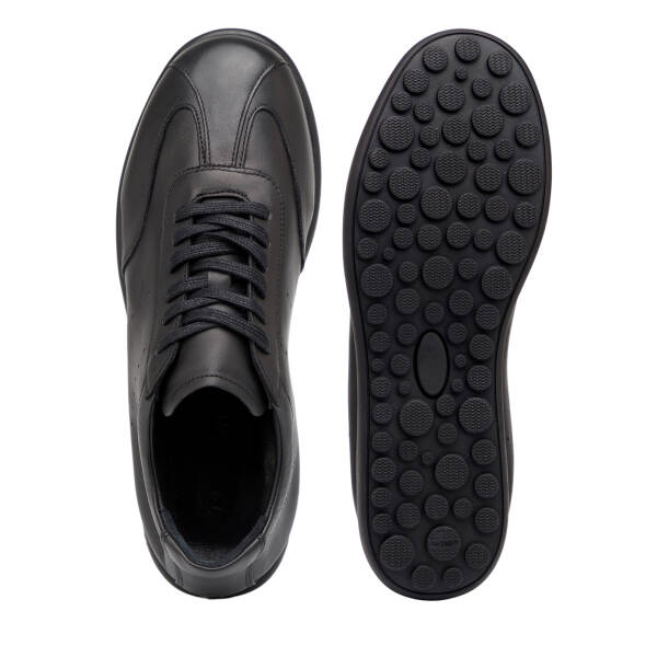 Siyah Hakiki Deri Erkek Sneaker - E26I1AY57638-A23 - 6