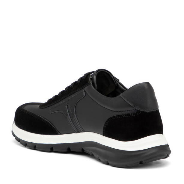 Siyah Hakiki Deri Erkek Sneaker - E26I1AY57648-W19 - 4