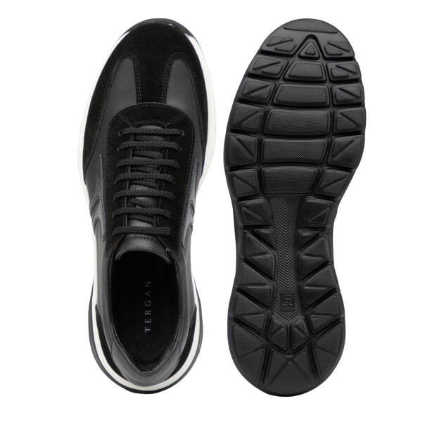 Siyah Hakiki Deri Erkek Sneaker - E26I1AY57648-W19 - 6
