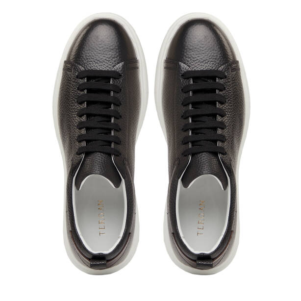 Siyah Hakiki Deri Erkek Sneaker - E26I1AY57692-A41 - 5