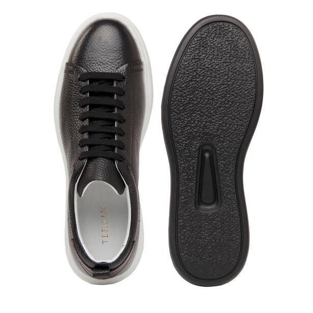 Siyah Hakiki Deri Erkek Sneaker - E26I1AY57692-A41 - 6