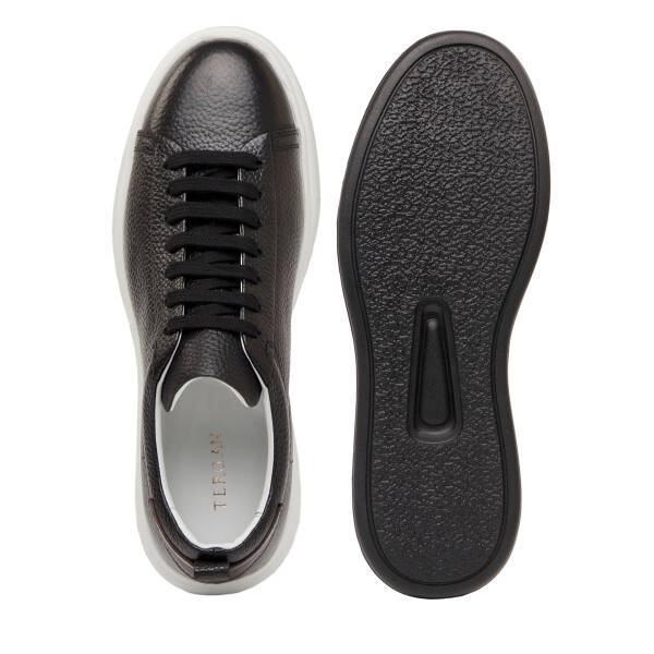 Siyah Hakiki Deri Erkek Sneaker - E26I1AY57692-A41 - 6