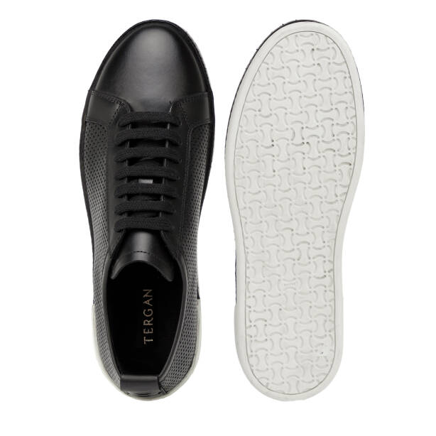 Siyah Hakiki Deri Erkek Sneaker - E26I1AY57704-A23 - 6