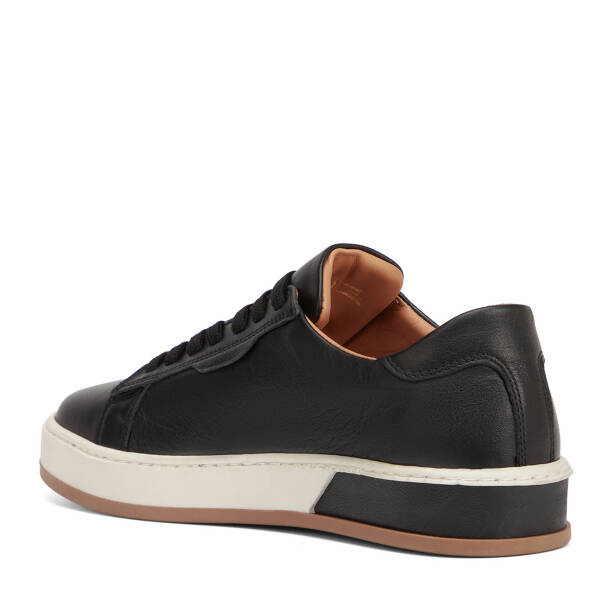 Siyah Hakiki Deri Erkek Sneaker - E26I1AY57708-A23 - 4
