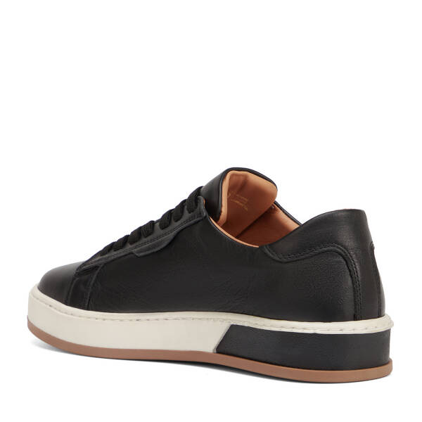 Siyah Hakiki Deri Erkek Sneaker - E26I1AY57708-A23 - 4