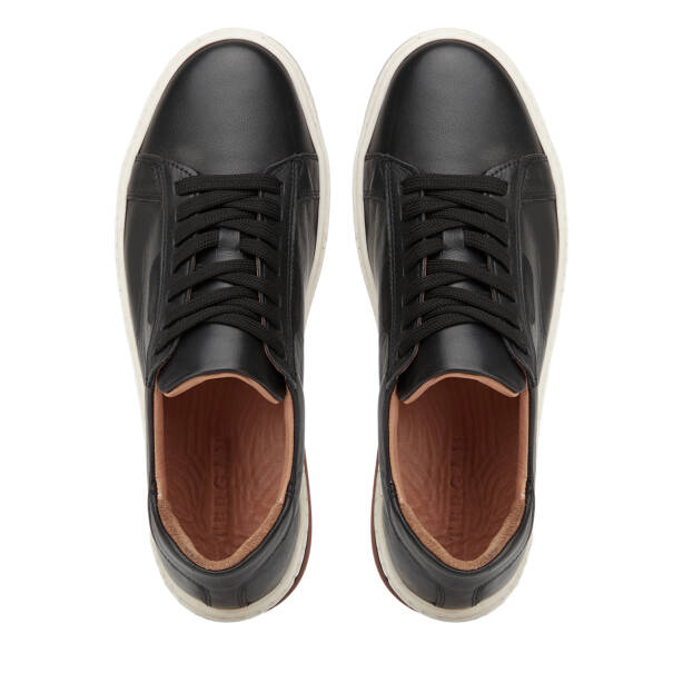Siyah Hakiki Deri Erkek Sneaker - E26I1AY57708-A23 - 5