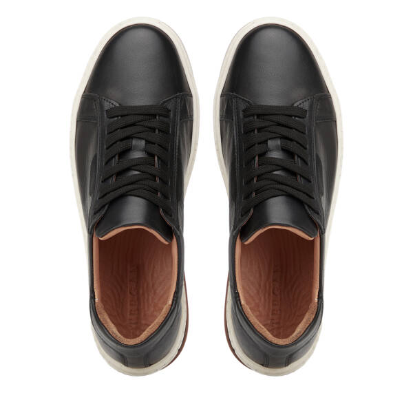 Siyah Hakiki Deri Erkek Sneaker - E26I1AY57708-A23 - 5