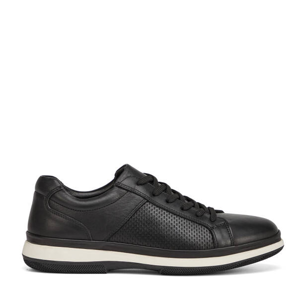 Siyah Hakiki Deri Erkek Sneaker - E26I1AY57726-A23 