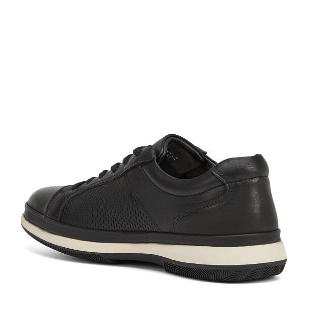 Siyah Hakiki Deri Erkek Sneaker - E26I1AY57726-A23 - 4