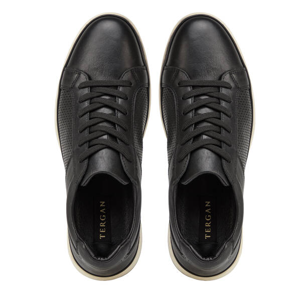 Siyah Hakiki Deri Erkek Sneaker - E26I1AY57726-A23 - 5