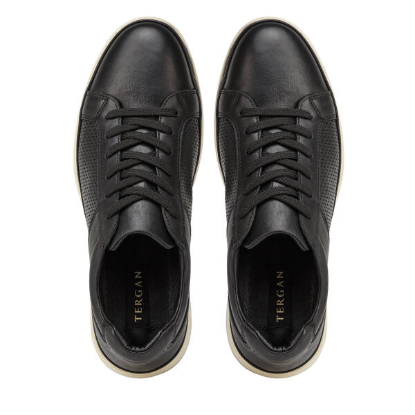 Siyah Hakiki Deri Erkek Sneaker - E26I1AY57726-A23 - 5