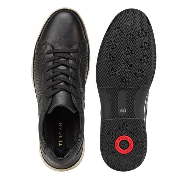 Siyah Hakiki Deri Erkek Sneaker - E26I1AY57726-A23 - 6