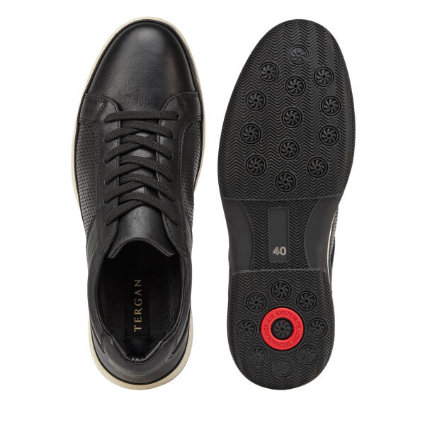 Siyah Hakiki Deri Erkek Sneaker - E26I1AY57726-A23 - 6