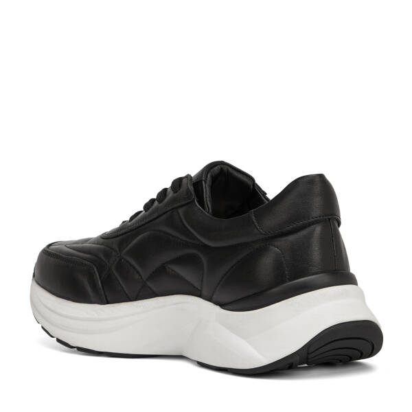 Siyah Hakiki Deri Erkek Sneaker - E26I1AY57727-A23 - 4