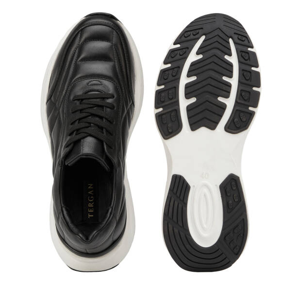 Siyah Hakiki Deri Erkek Sneaker - E26I1AY57727-A23 - 6
