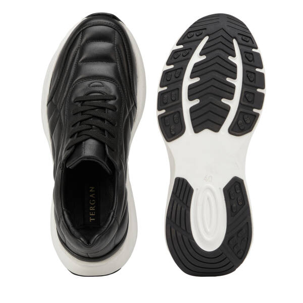 Siyah Hakiki Deri Erkek Sneaker - E26I1AY57727-A23 - 6
