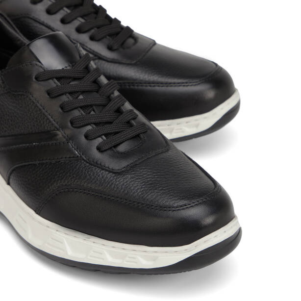 Siyah Hakiki Deri Erkek Sneaker - E26I1AY57729-A23 - 3