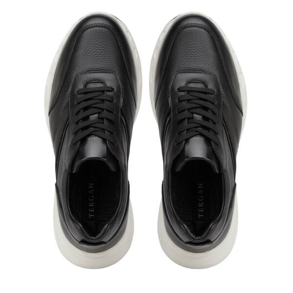 Siyah Hakiki Deri Erkek Sneaker - E26I1AY57729-A23 - 5