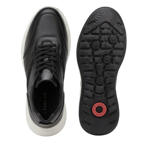 Siyah Hakiki Deri Erkek Sneaker - E26I1AY57729-A23 - 6