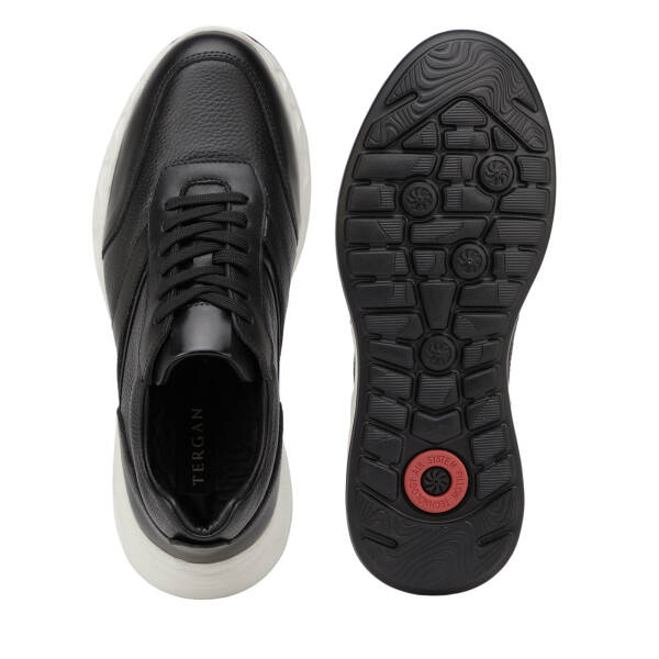 Siyah Hakiki Deri Erkek Sneaker - E26I1AY57729-A23 - 6