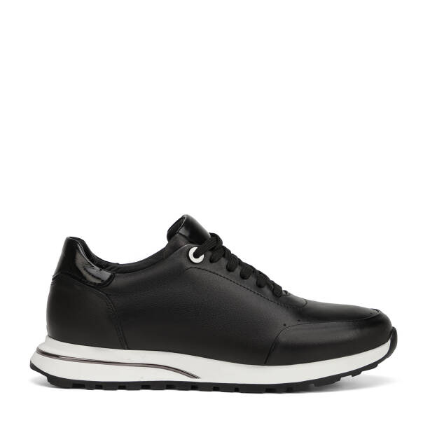 Siyah Hakiki Deri Erkek Sneaker - E26I1AY57731-A23 