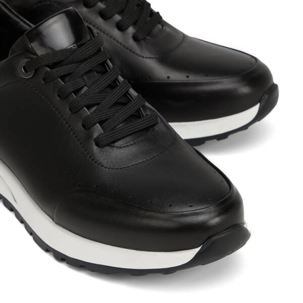 Siyah Hakiki Deri Erkek Sneaker - E26I1AY57731-A23 - 3