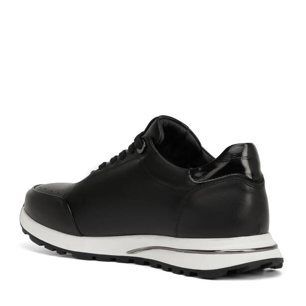 Siyah Hakiki Deri Erkek Sneaker - E26I1AY57731-A23 - 4