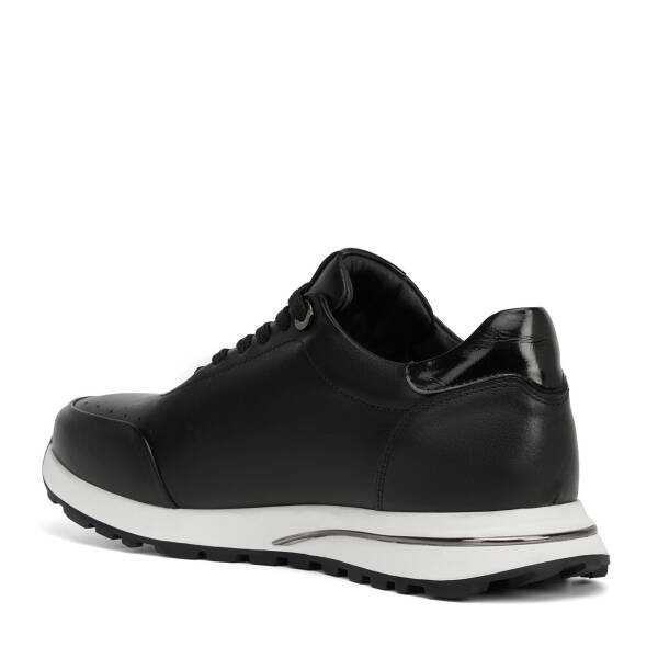 Siyah Hakiki Deri Erkek Sneaker - E26I1AY57731-A23 - 4
