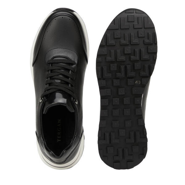 Siyah Hakiki Deri Erkek Sneaker - E26I1AY57731-A23 - 6