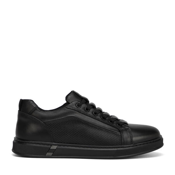 Siyah Hakiki Deri Erkek Sneaker - E26I1AY57732-A23 - 1