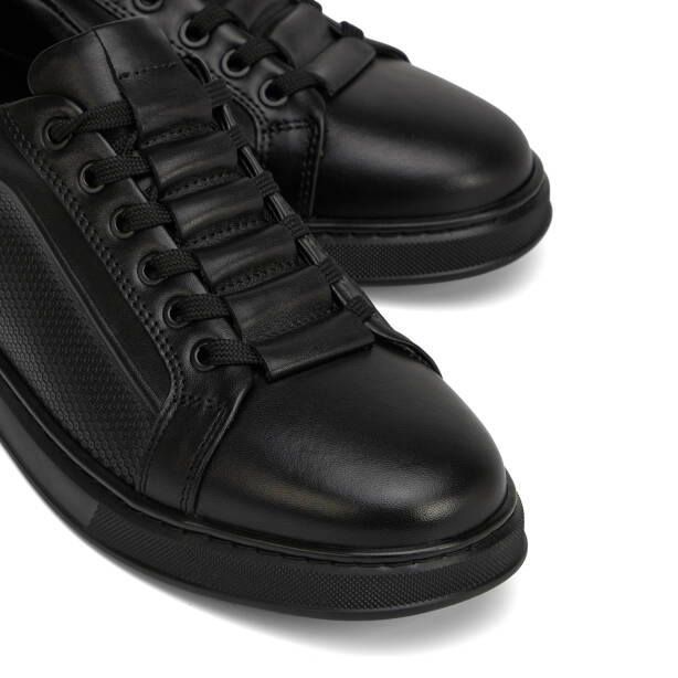 Siyah Hakiki Deri Erkek Sneaker - E26I1AY57732-A23 - 3