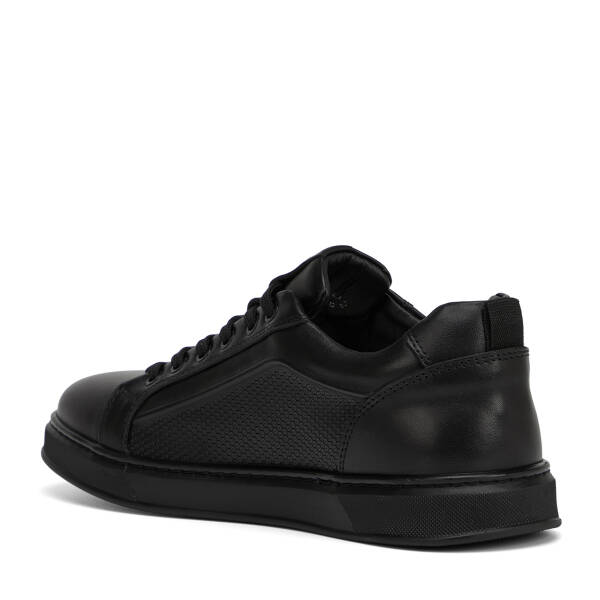 Siyah Hakiki Deri Erkek Sneaker - E26I1AY57732-A23 - 4
