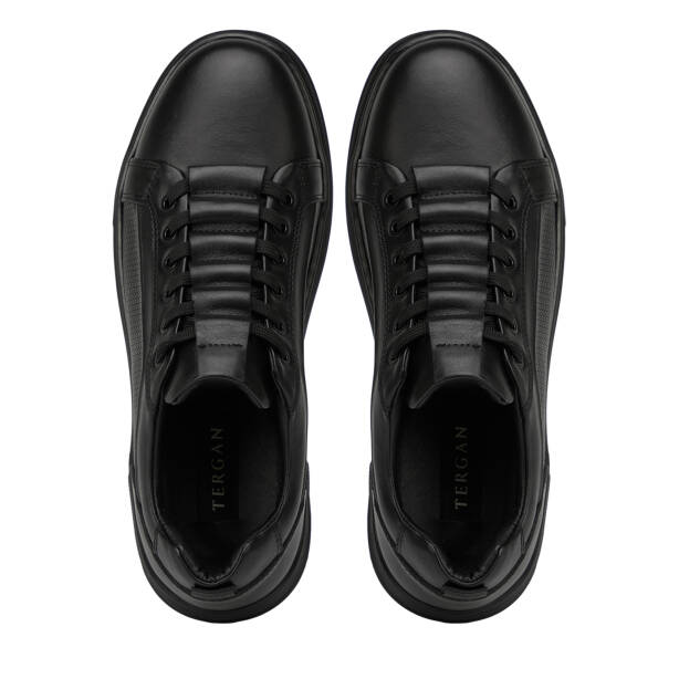 Siyah Hakiki Deri Erkek Sneaker - E26I1AY57732-A23 - 5