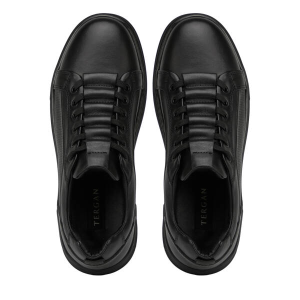 Siyah Hakiki Deri Erkek Sneaker - E26I1AY57732-A23 - 5