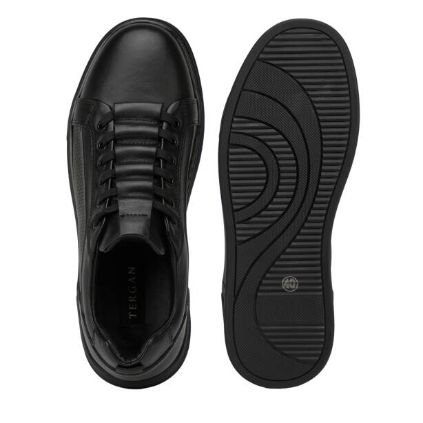 Siyah Hakiki Deri Erkek Sneaker - E26I1AY57732-A23 - 6