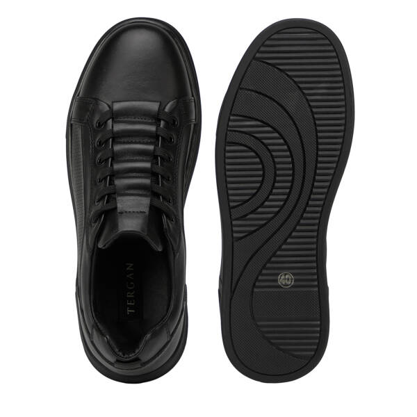 Siyah Hakiki Deri Erkek Sneaker - E26I1AY57732-A23 - 6