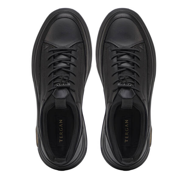 Siyah Hakiki Deri Erkek Sneaker - E26I1AY57733-A23 - 5