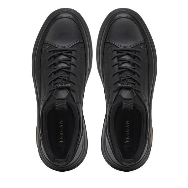 Siyah Hakiki Deri Erkek Sneaker - E26I1AY57733-A23 - 5
